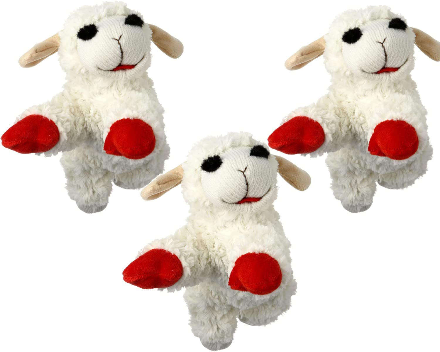 HDP Lambchop, jouet peluche pour chien avec couineur, parfait pour les jeux et les câlins.