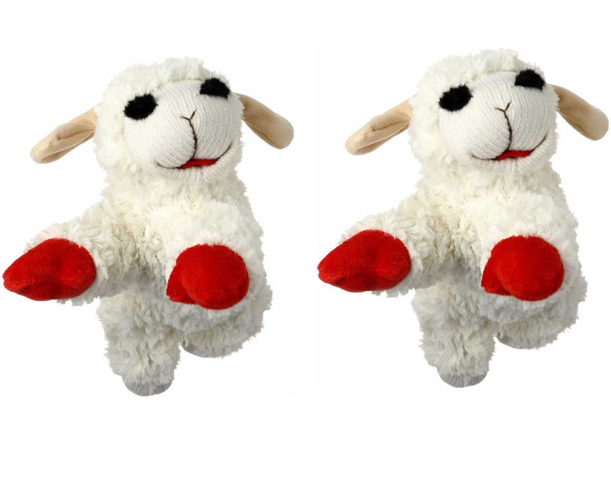 Peluche HDP Lambchop de 10 pouces, ensemble de deux pour chien, jouet câlin avec couineur