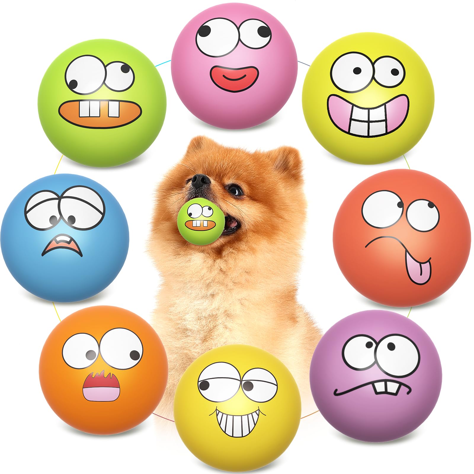 Balles sifflet HDSX rondes et multicolores pour jeu actif