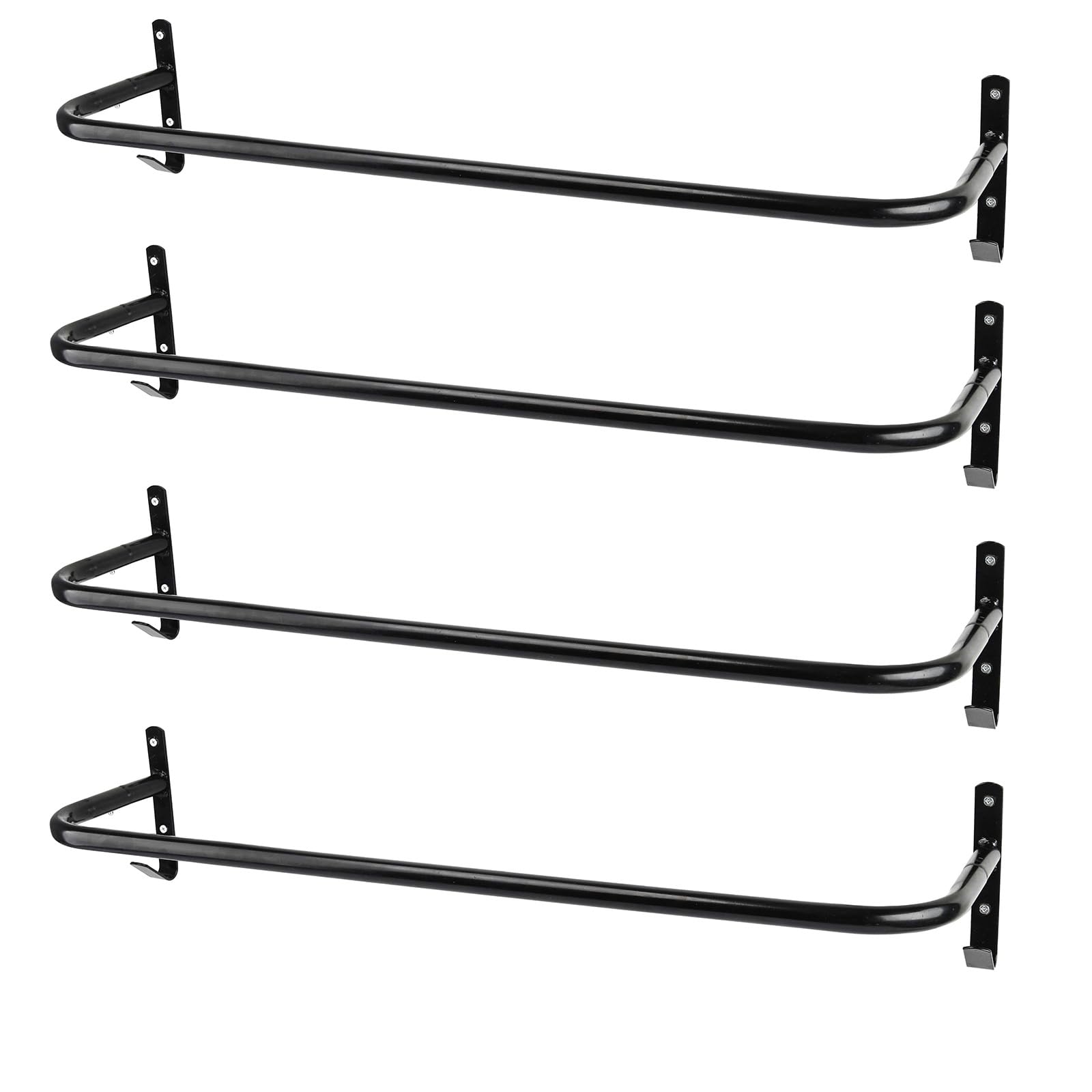 HDYEGY porte-couvertures cheval 34 pouces, montage mural, noir, gain de place