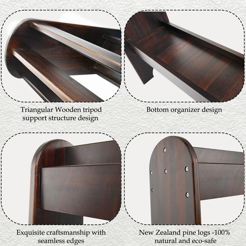 HDYEGIOU etagere integratee pour selle bois pin, rangement pratique