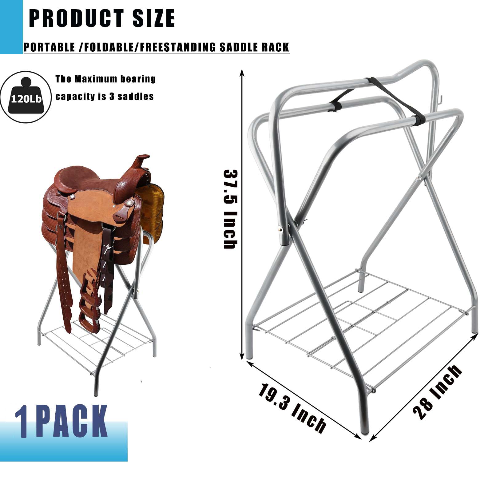 HDYEGY porte-selle pliant: structure métallique fiable pour un rangement facile.