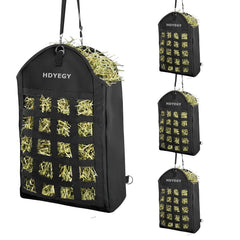 HDYEGY sac d'alimentation à ouverture large pour foin, pratique et rapide.
