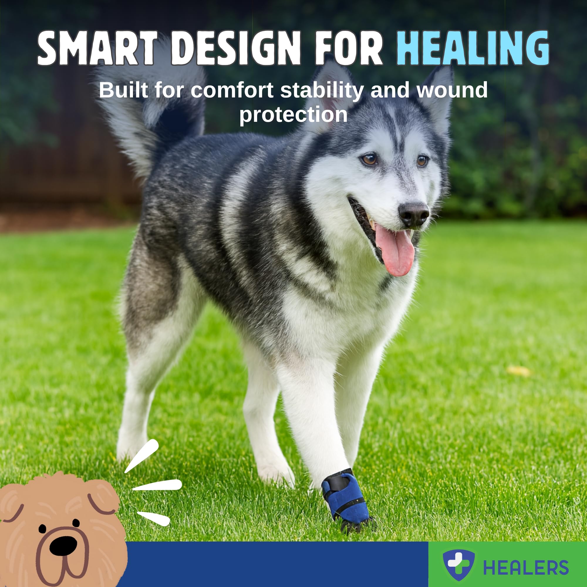 Bottine Healers PetCare pansement non adhésif pour protection des plaies.