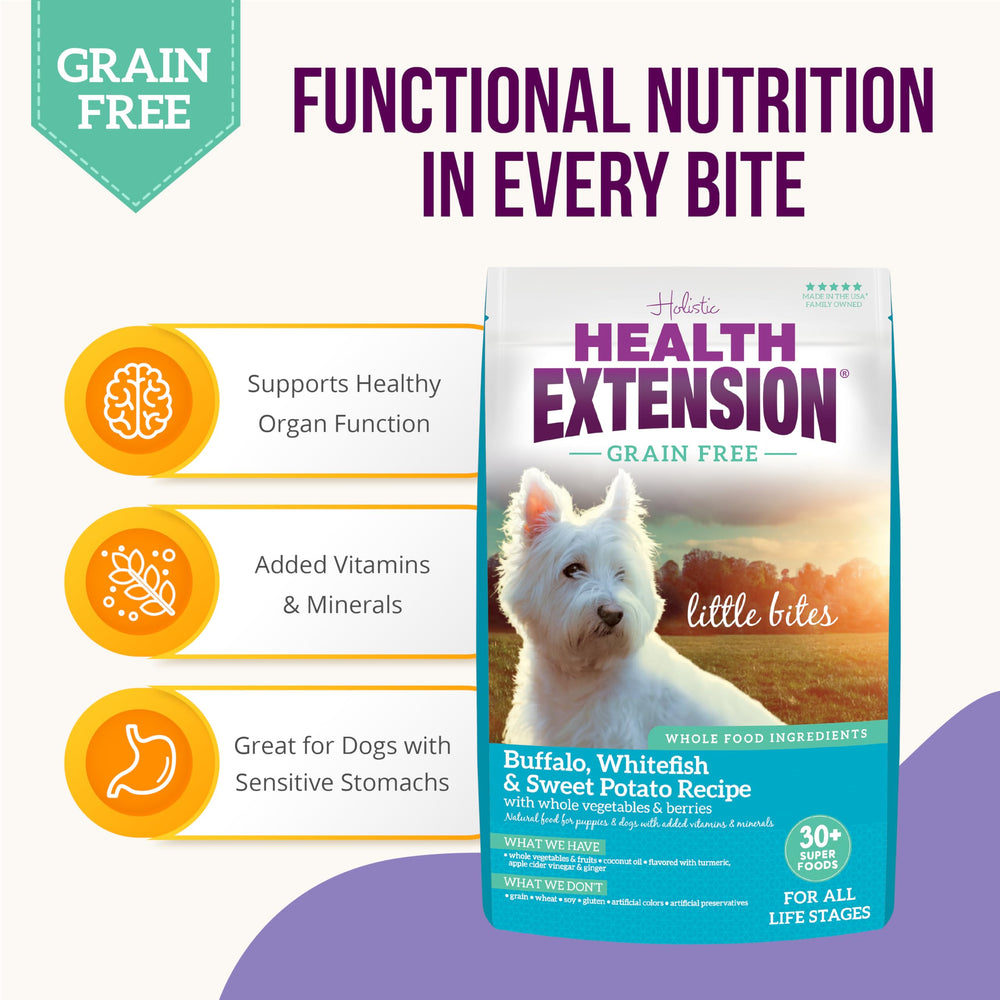 Plus de 30 super-aliments naturels dans Health Extension pour une nutrition riche.