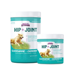 Health Extension soutient articulations du chien avec chondroïtine et glucosamine.