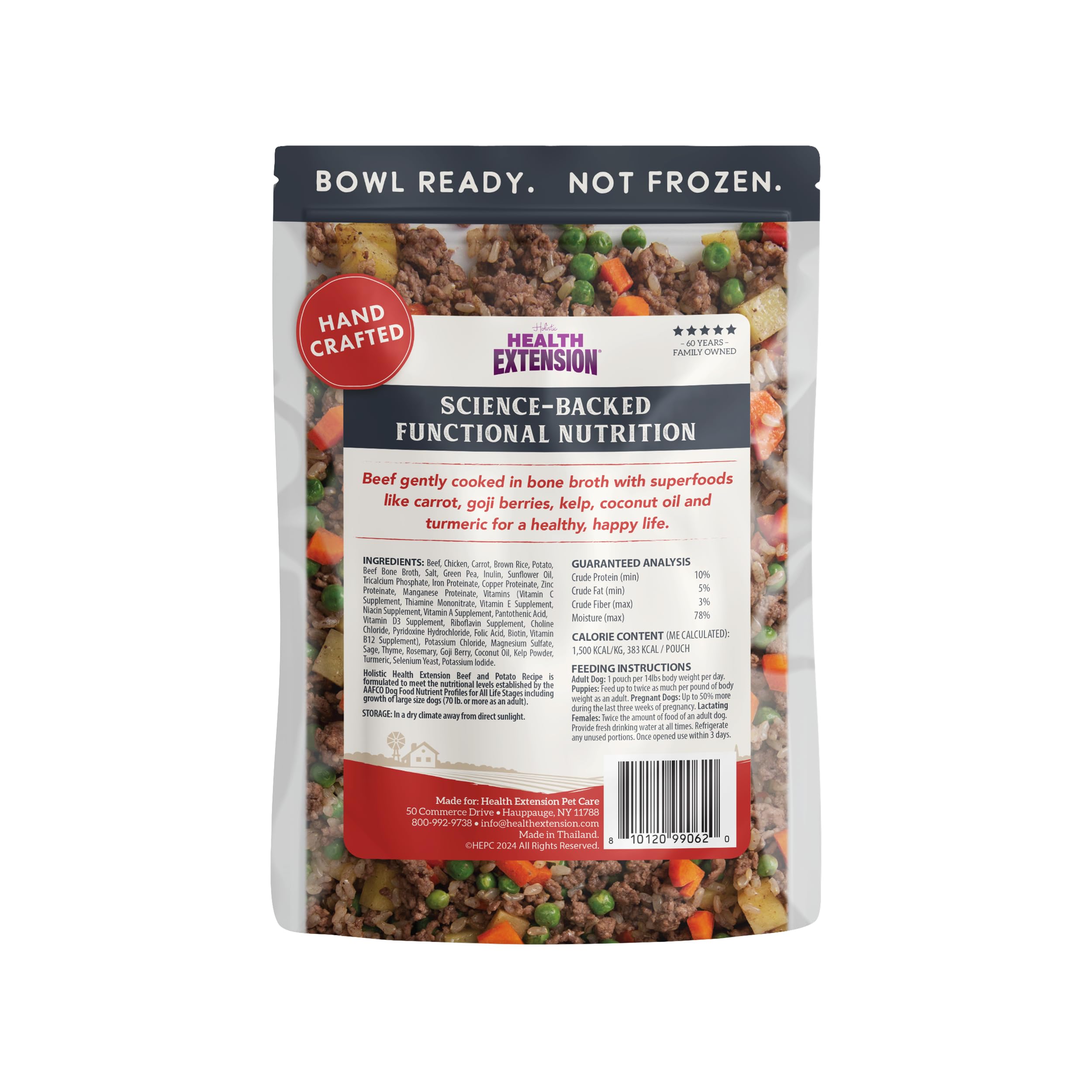 Health Extension ingrédients frais: carottes et brocoli pour chien