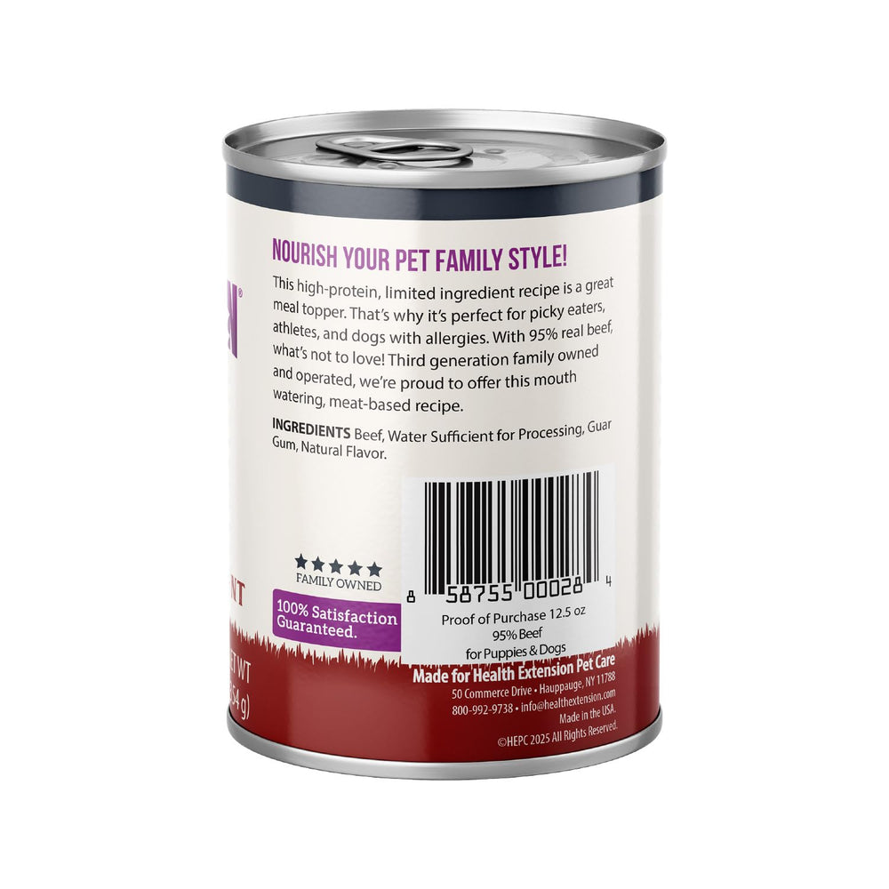 Health Extension – ingrédients limités pour une nutrition simple et claire.
