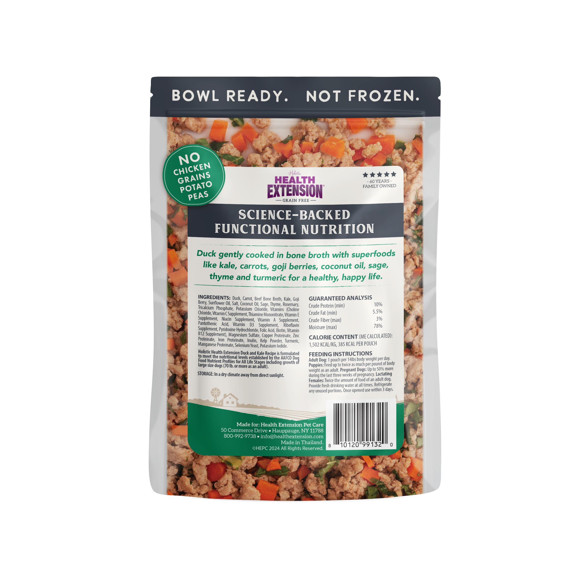 Health Extension Canard et Kale – ingrédients qualité humaine pour une alimentation naturelle
