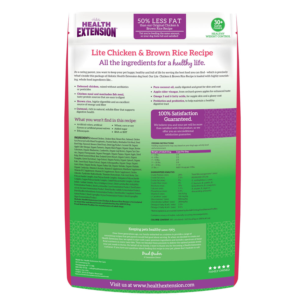 Health Extension Lite: croquettes au premier plan, texture appétente pour énergie durable.