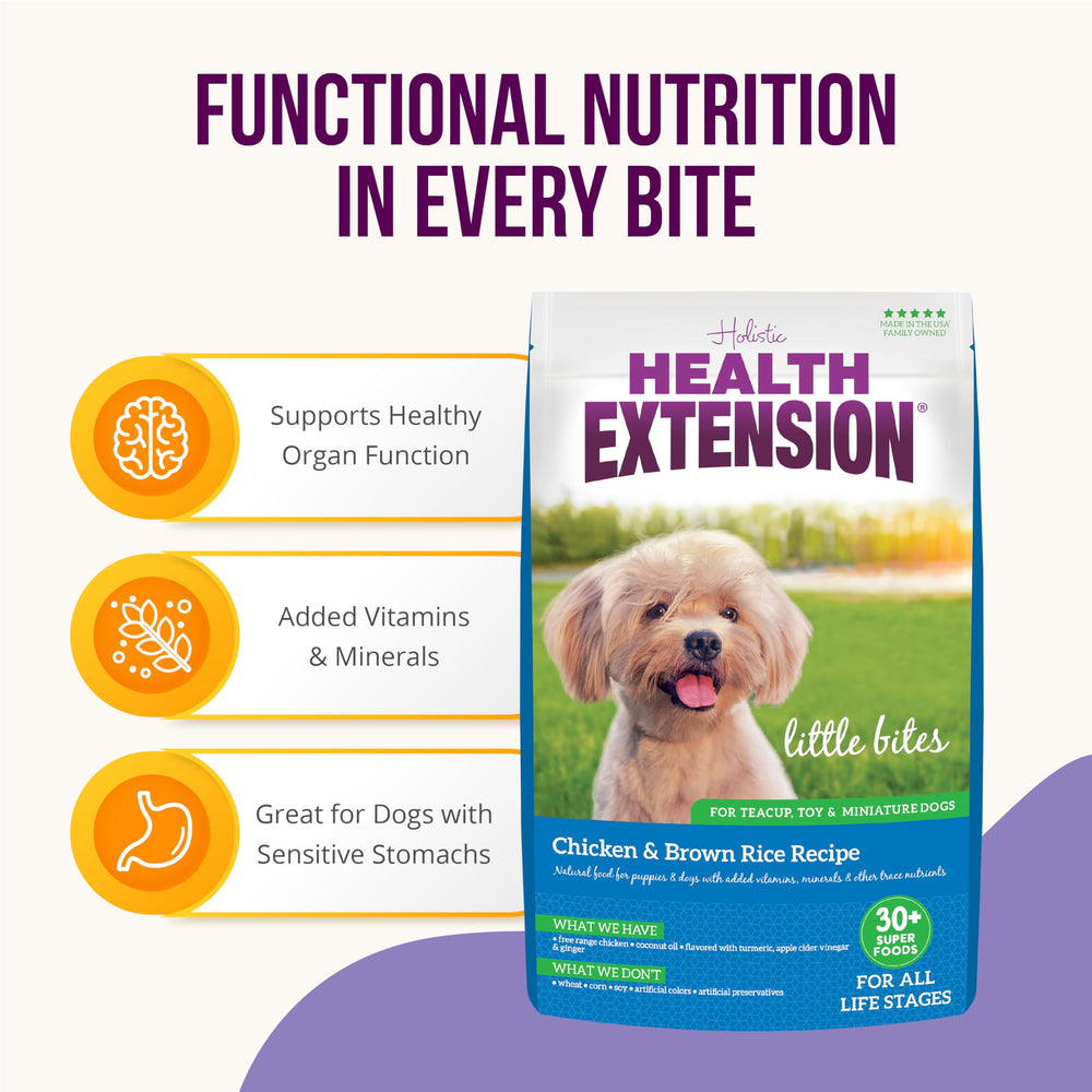 Curcuma et gingembre dans Health Extension Little Bites pour un profil naturel.