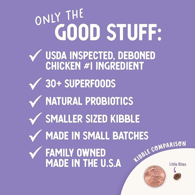 Health Extension Little Bites: poulet et riz brun pour énergie durable et pelage éclatant.