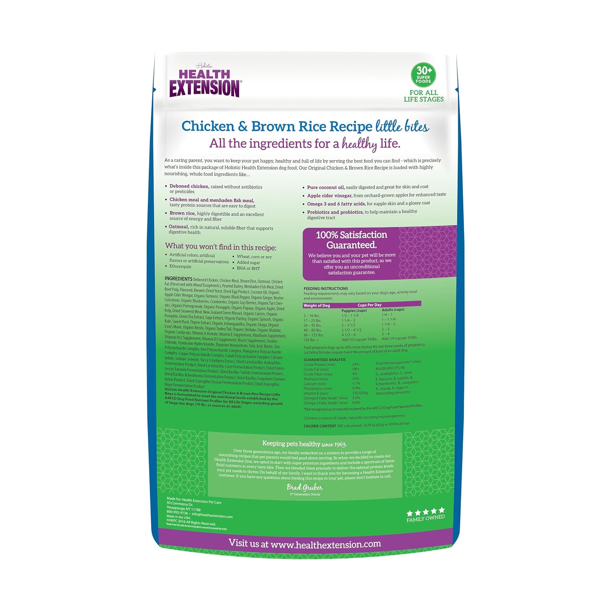 Texture fine des croquettes Health Extension Little Bites, idéale pour petites races.
