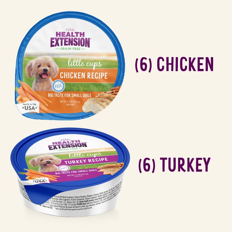 Health Extension Little Cups servi dans assiette, repas mixte possible