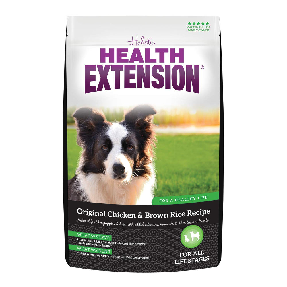 Health Extension Original Poulet et Riz Brun – sachet, repas équilibré pour chien.