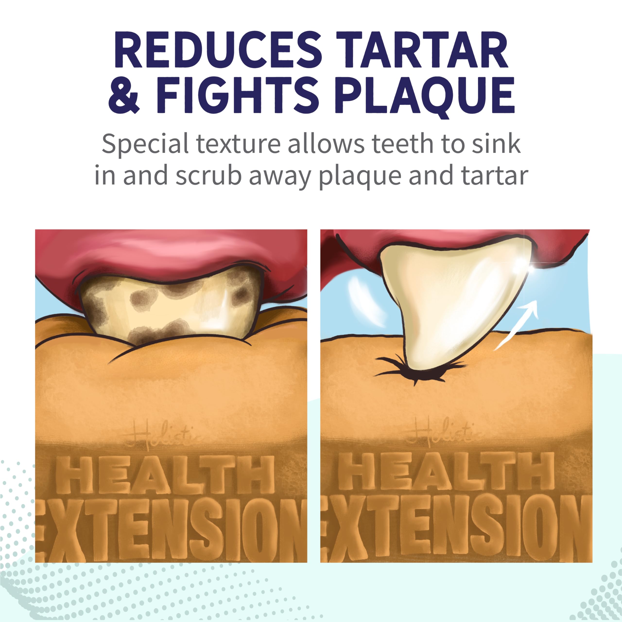 Health Extension Probiotic Dental Bones fournit nutriments essentiels et antioxydants.