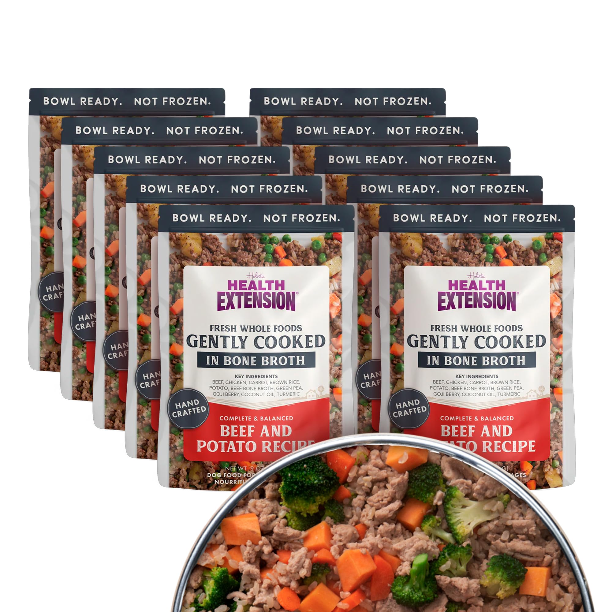 Health Extension sachet chien boeuf et pomme de terre, prêt à servir, goût appétissant