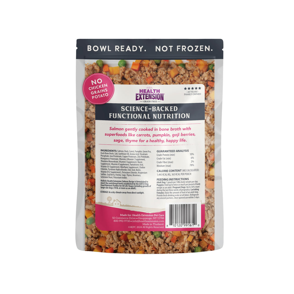 Health Extension saumon-cuit-doucement pour chien, texture savoureuse et facile