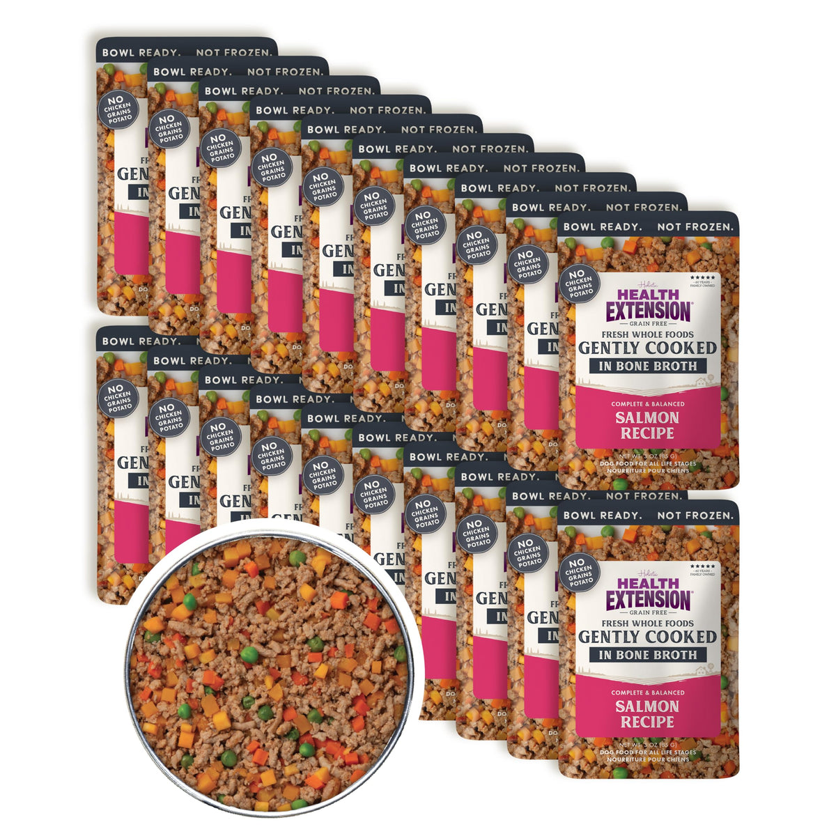 Health Extension Gently Cooked saumon en sachet prêt-à-servir sans préparation