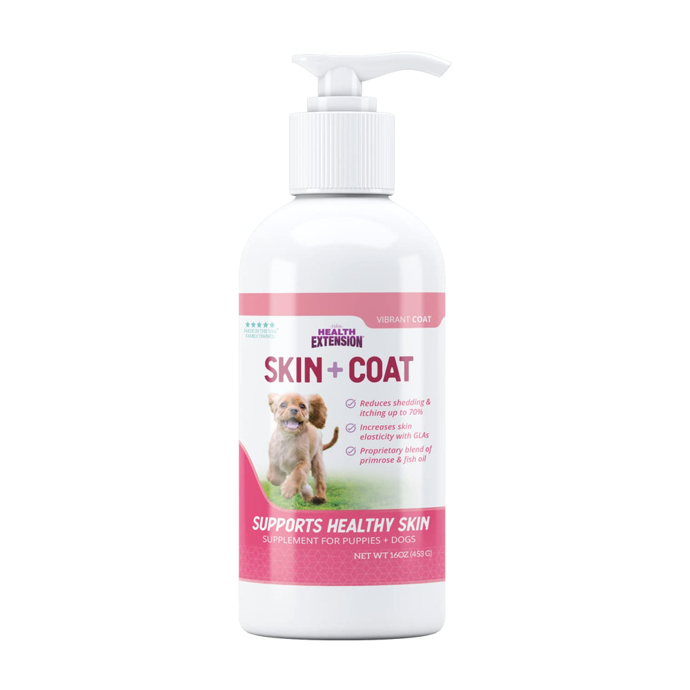 Health Extension Skin et Coat : bouteille du supplément pour un pelage sain.