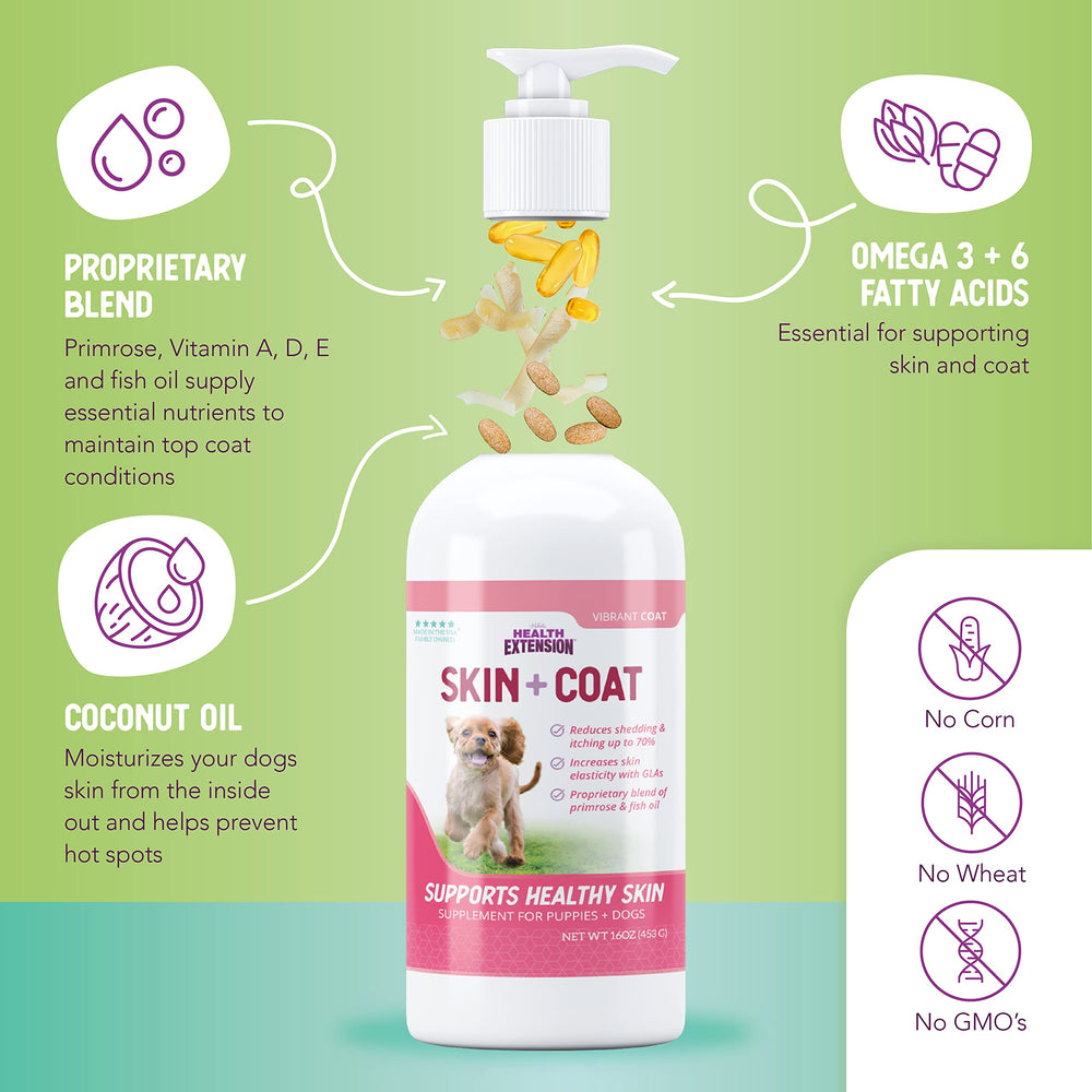 Health Extension Skin et Coat: ajout facile à la nourriture quotidienne.