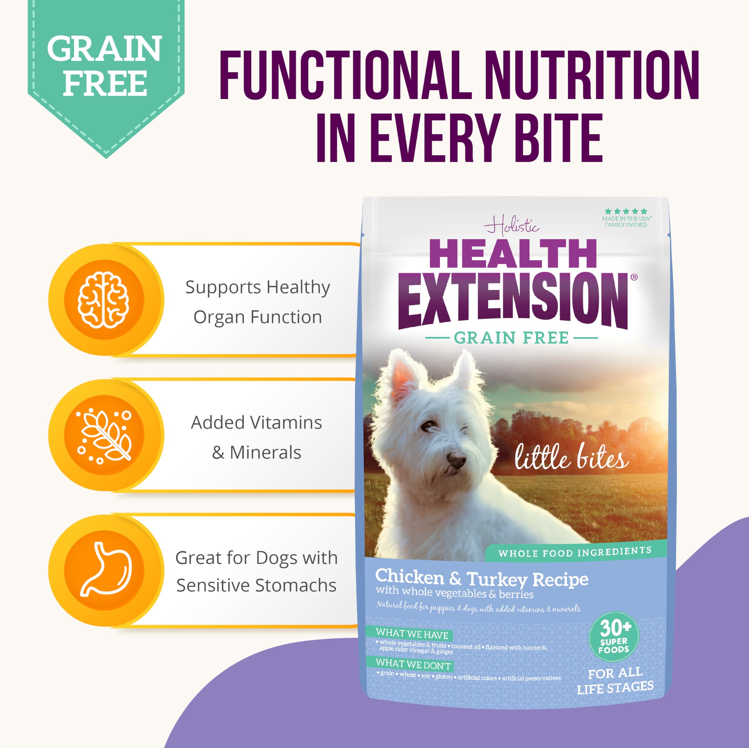 Health Extension - plus de 30 superaliments dans chaque bouchée, soutien naturel.