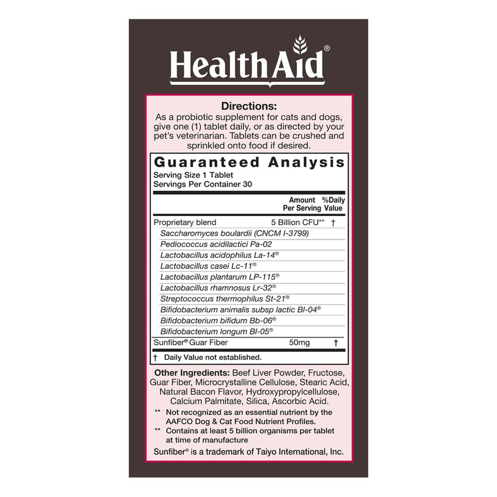 HealthAid PetProbio saveur boeuf foie bacon: goût naturel apprécié lors des repas.