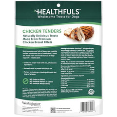 Texture moelleuse Healthfuls Chicken Tenders, facile à mâcher pour les chiens.