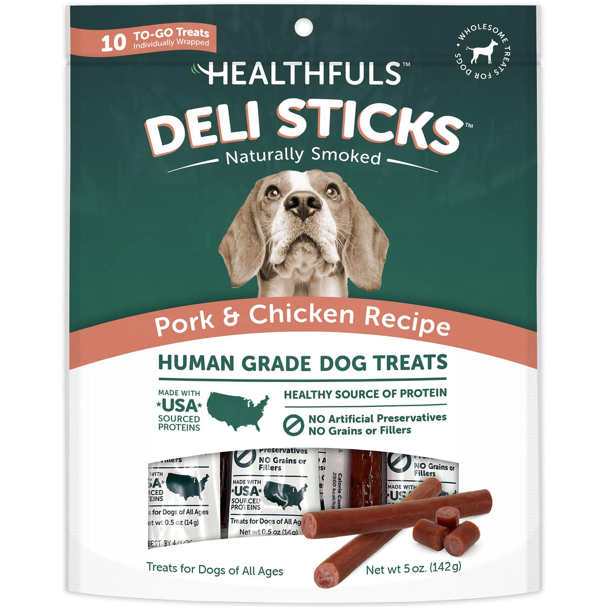 HEALTHFULS Deli Sticks emballage individuel, pratique en deplacements.