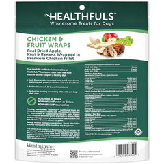 Healthfuls gros plan poulet-wrap-fruits, bouchée tendre et savoureuse