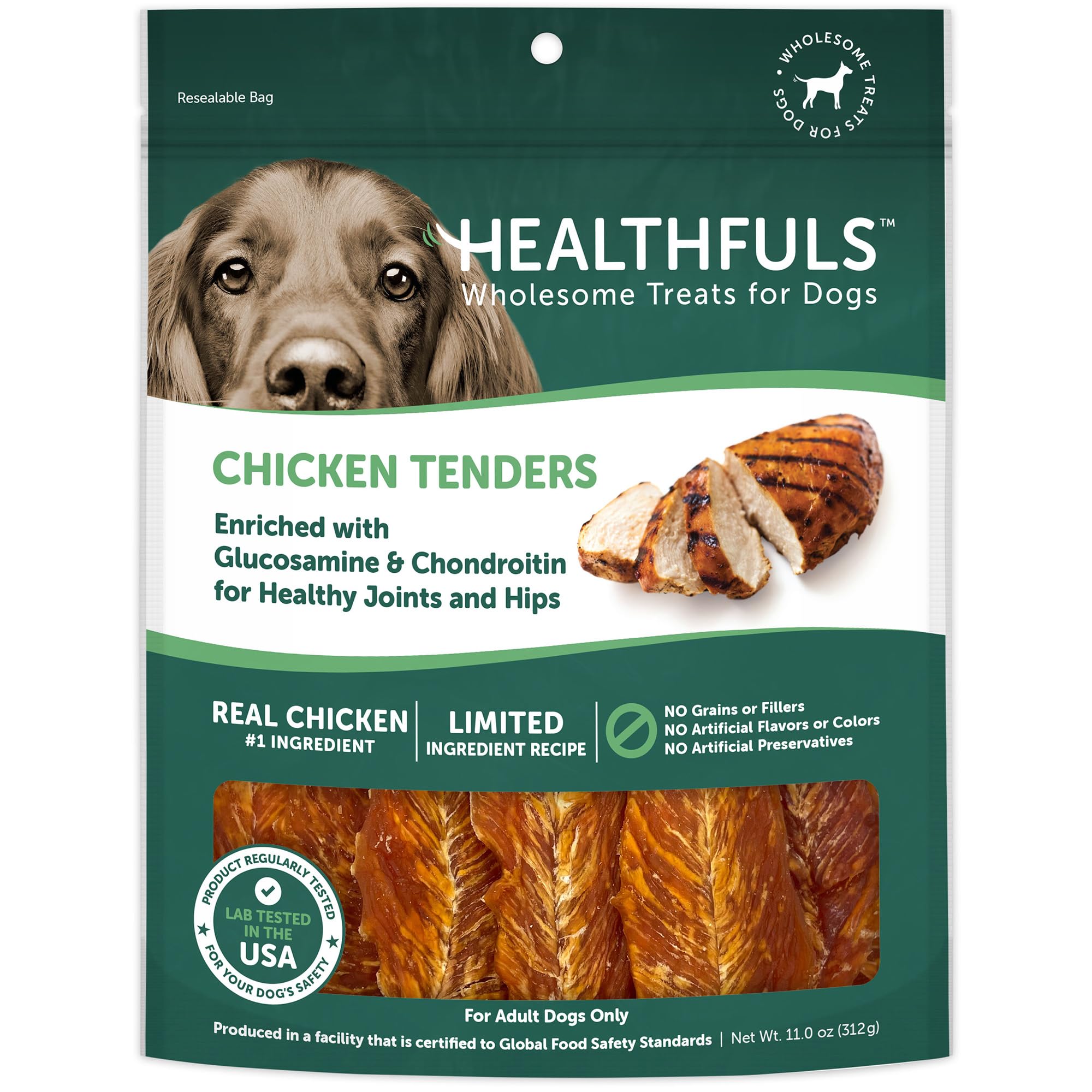 Healthfuls Tendres Poulet Emballage scellé, friandises protéinées faciles à donner