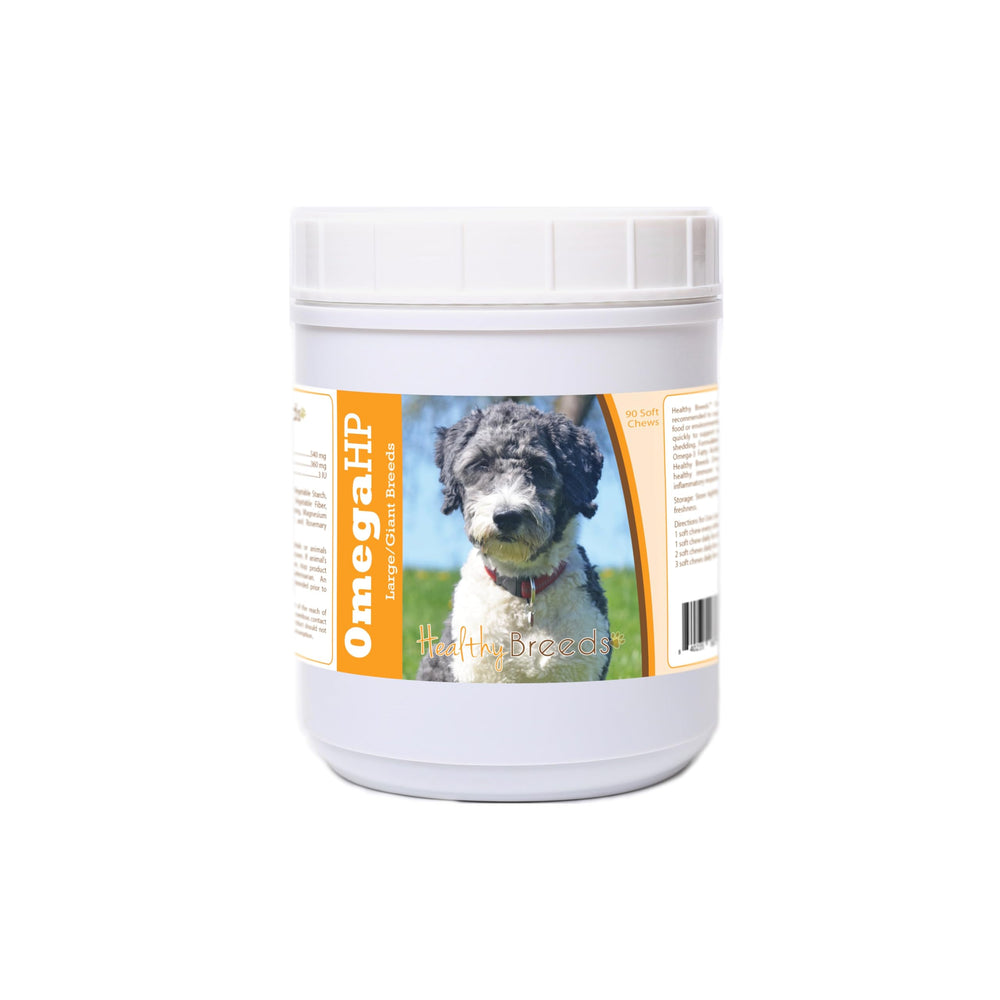 Healthy Breeds Omega HP: gommes pour peau et poil soyeux, soutien quotidien.