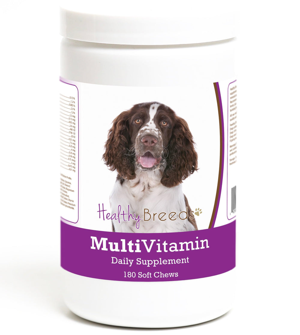 Healthy Breeds friandise molle multivitamine pour chiens, soutien peau et pelage sains.