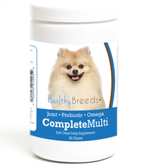 Healthy Breeds Poméranien multivitamine bouchées molles pour chien, soutien global et vitalité.
