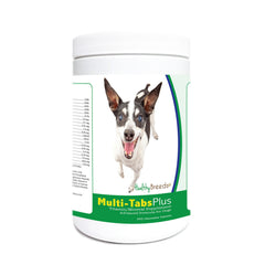 Healthy Breeds Rat Terrier Multi-Tabs Plus, comprimé goût foie, soutient peau et pelage sains.