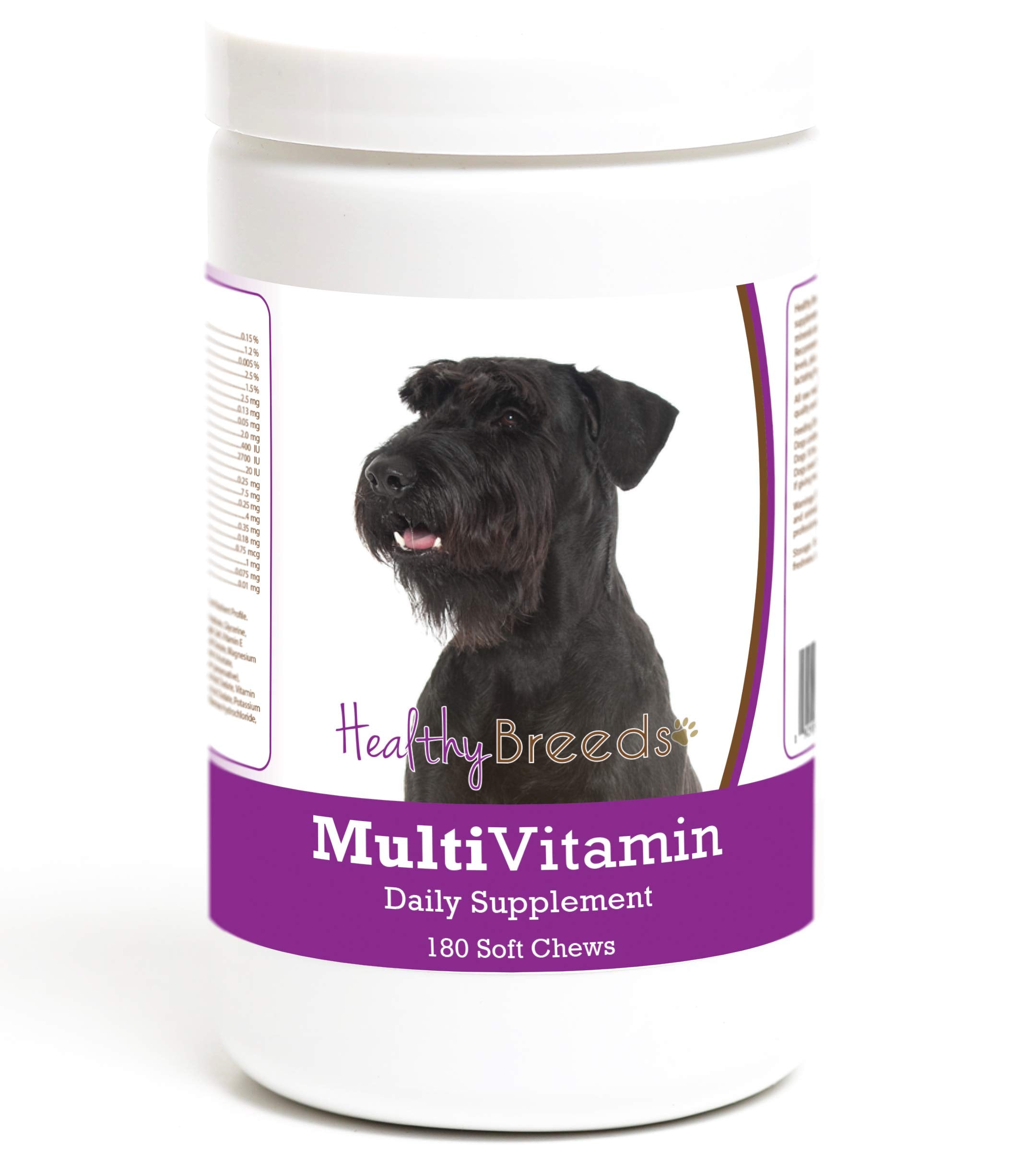 Healthy Breeds Schnauzer géant - multivitamine molle pour soutenir la vitalité du chien.