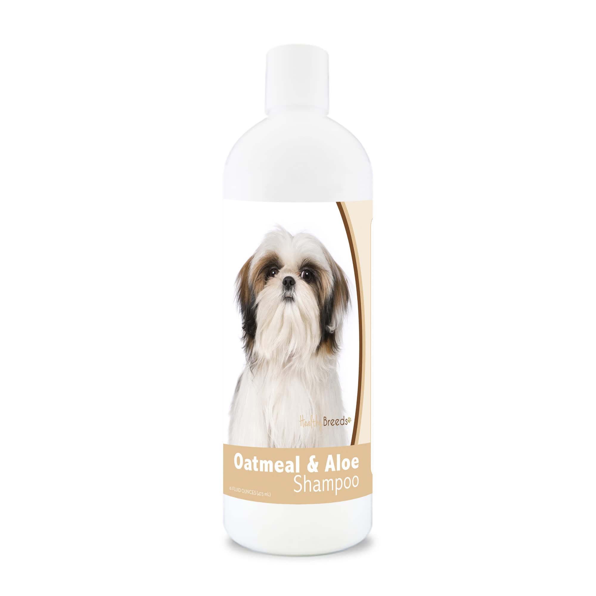 Healthy Breeds Shih Tzu Shampoing avoine Aloe – Application douce respectant la peau sensible.