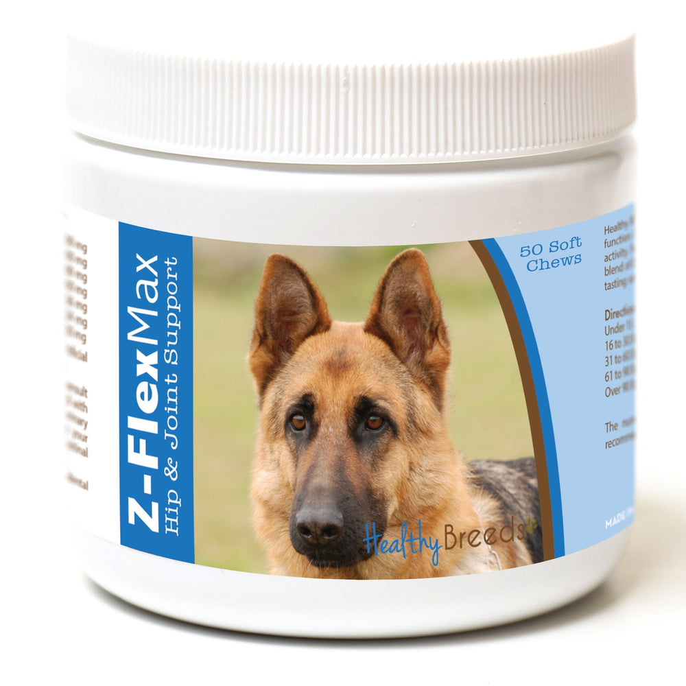 Healthy Breeds Z-Flex Max emballage - solution pratique pour la supplémentation quotidienne.