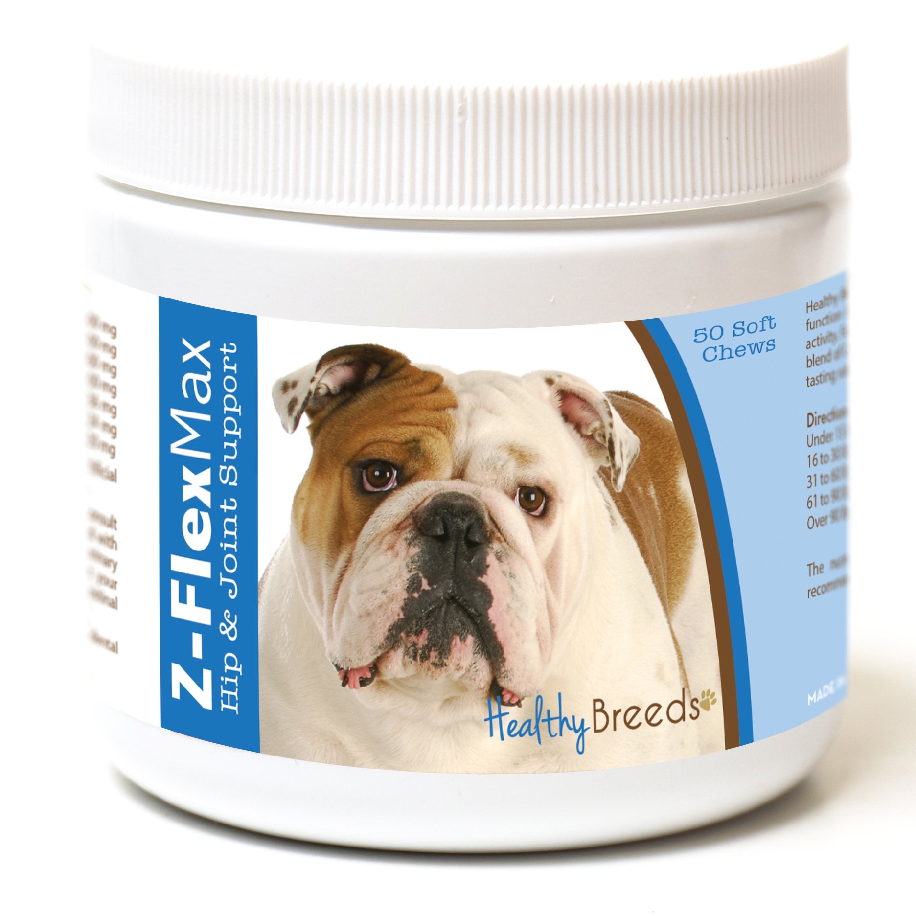 Healthy Breeds Z-Flex Max friandises molles au goût appétissant soutenant les articulations.