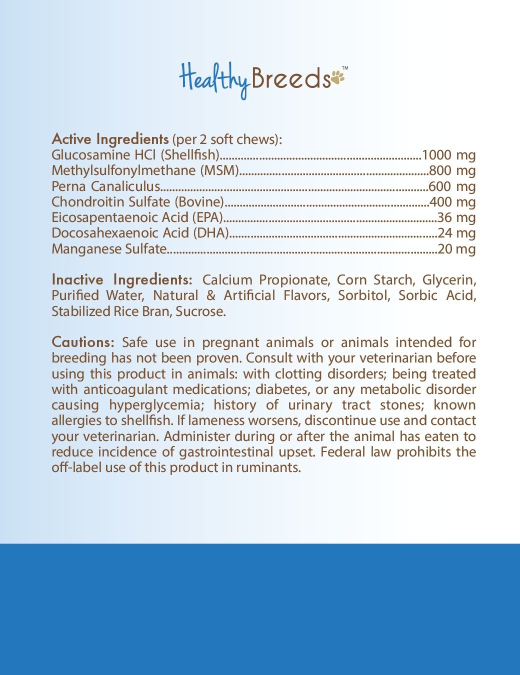 Healthy Breeds Z-Flex Max soutien articulation pour grands chiens actifs.