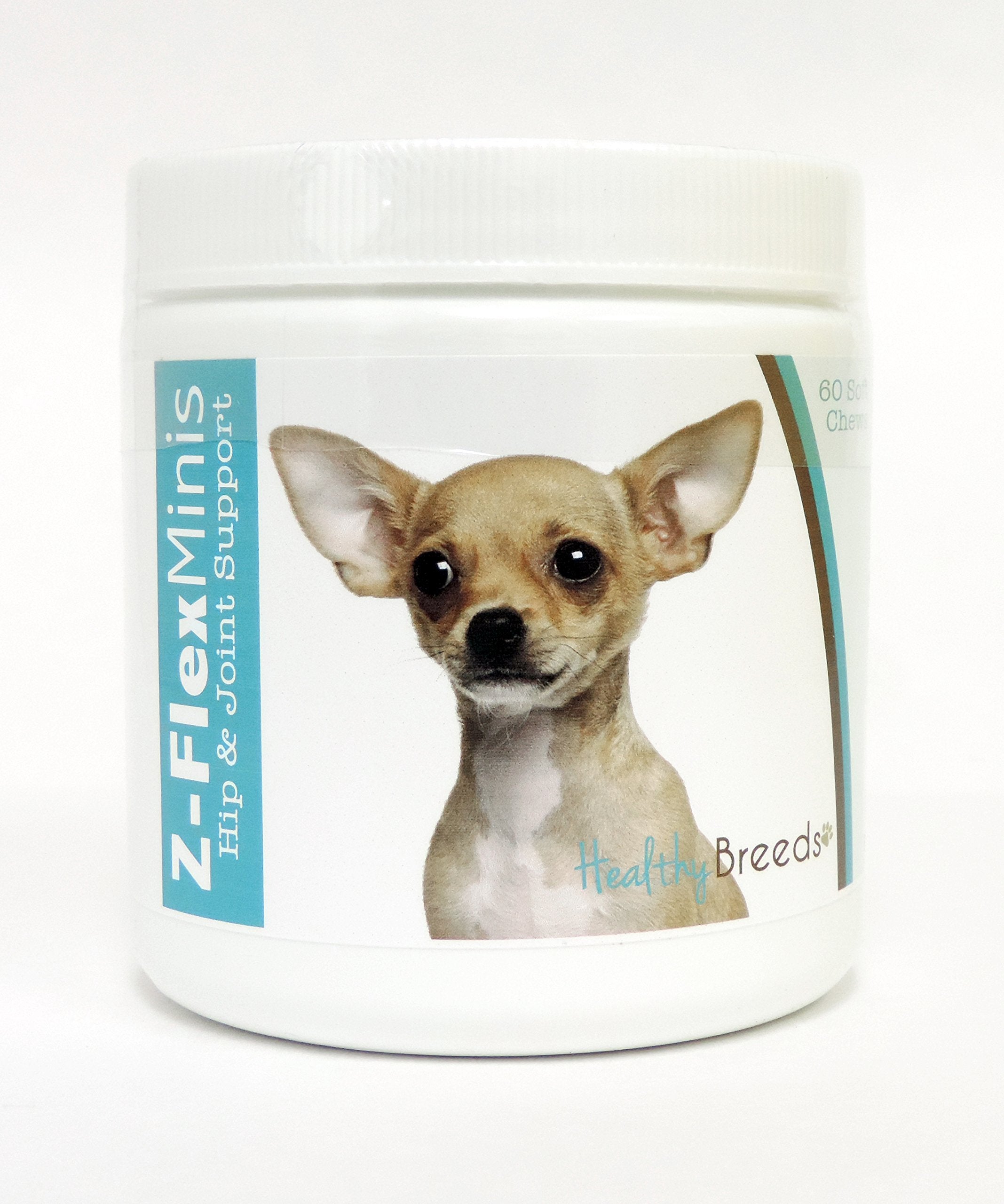 Healthy Breeds Z-Flex Minis, gommes articulations pour petit chien, soutien mobilité et confort.