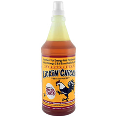 Healthy Coat Kickin: flacon quart pour supplément volailles, dosage pratique