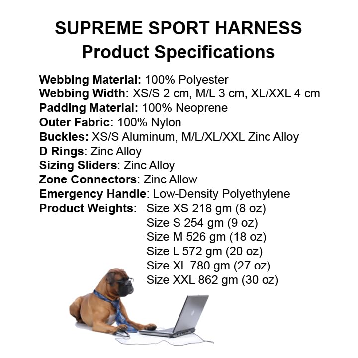 Healthy Harness Supreme Sport usage en plein air sur sentiers et rues