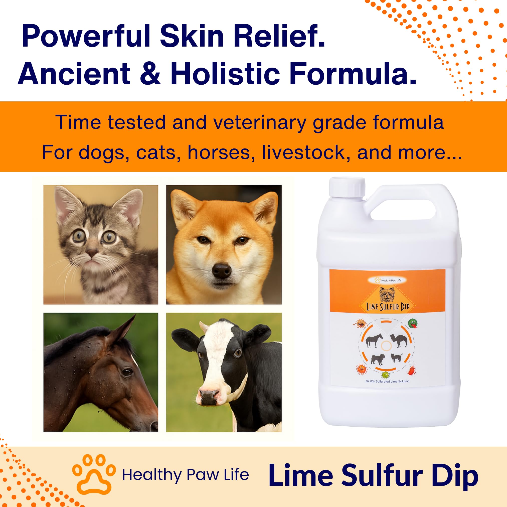 Healthy Paw Life Dip au soufre lime – dilution simple dans l’eau.