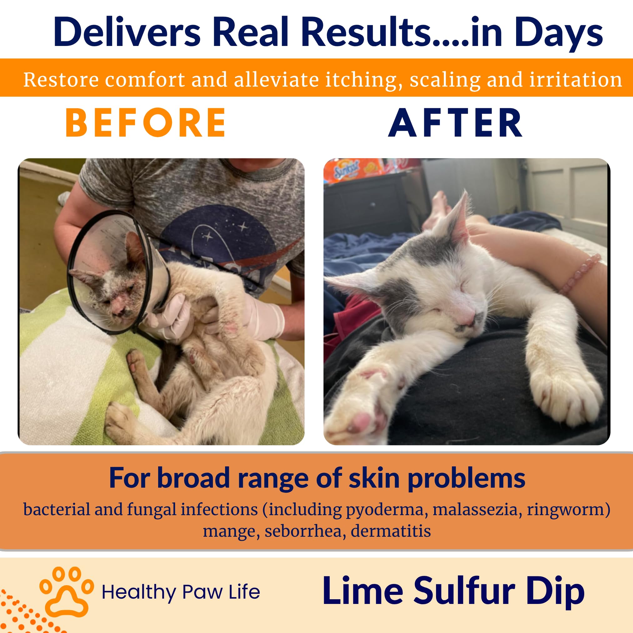 Healthy Paw Life Dip au soufre lime – immersion facile pour animaux.