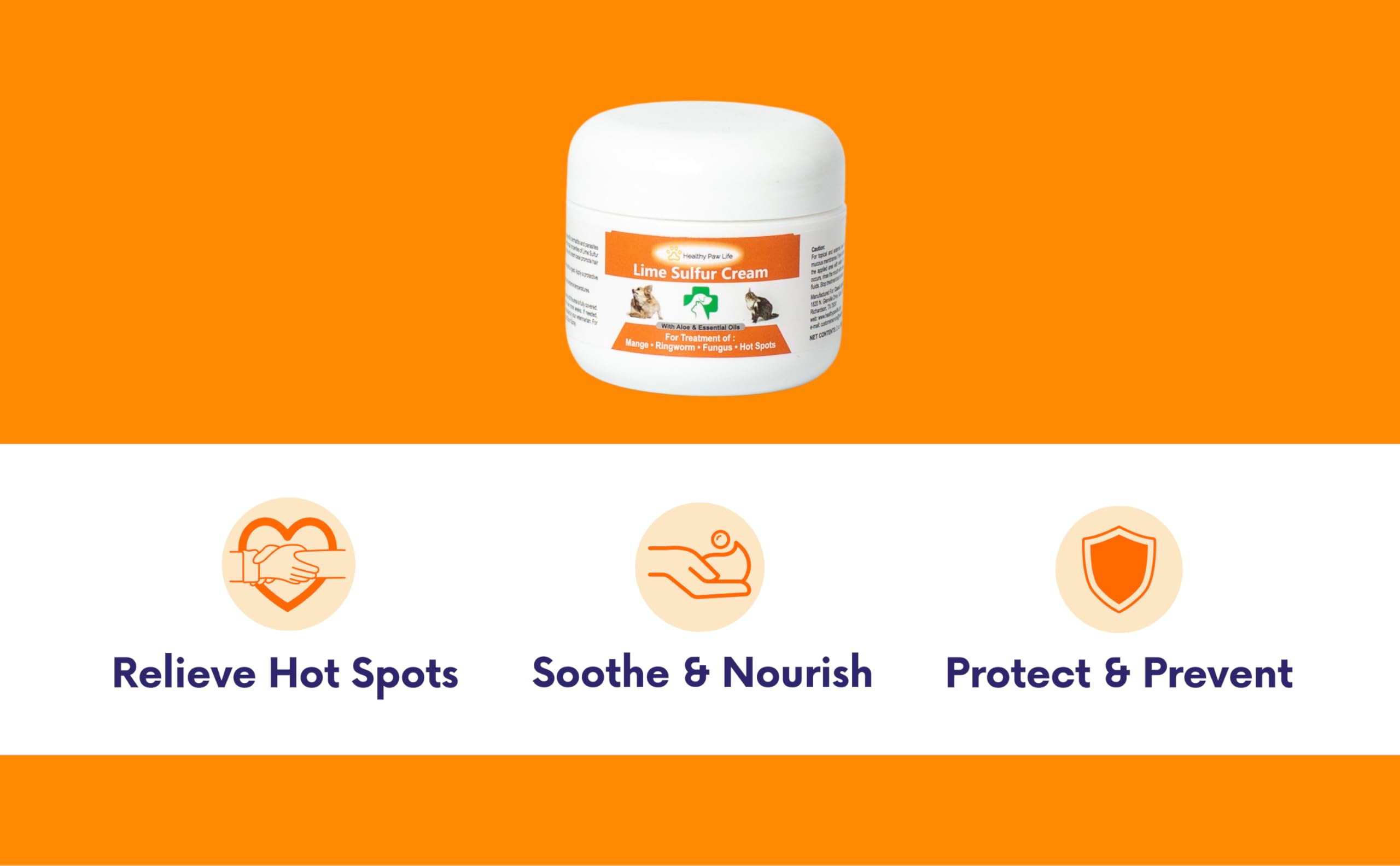 Healthy Paw Life – emballage clair et étiquette informatives.