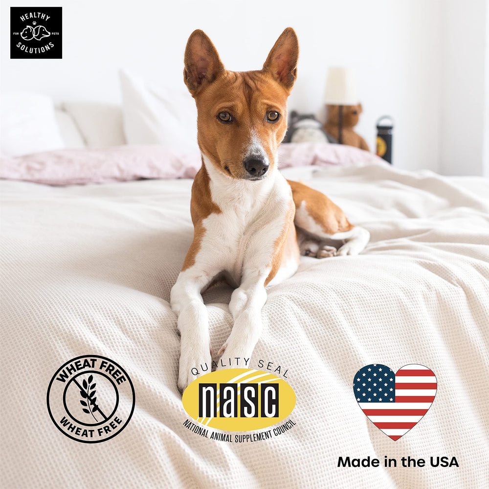 Fabriqué aux États-Unis dans une installation CGMP certifiée par Healthy Solutions For Pets.