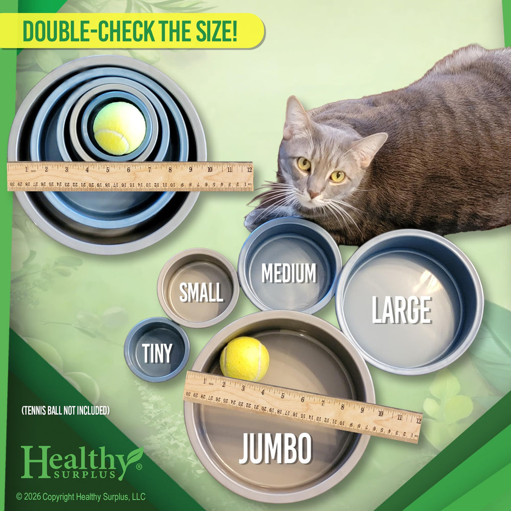 Healthy Surplus Pet Crock bleu jumbo, bol en plastique épais résistant à la mastication.