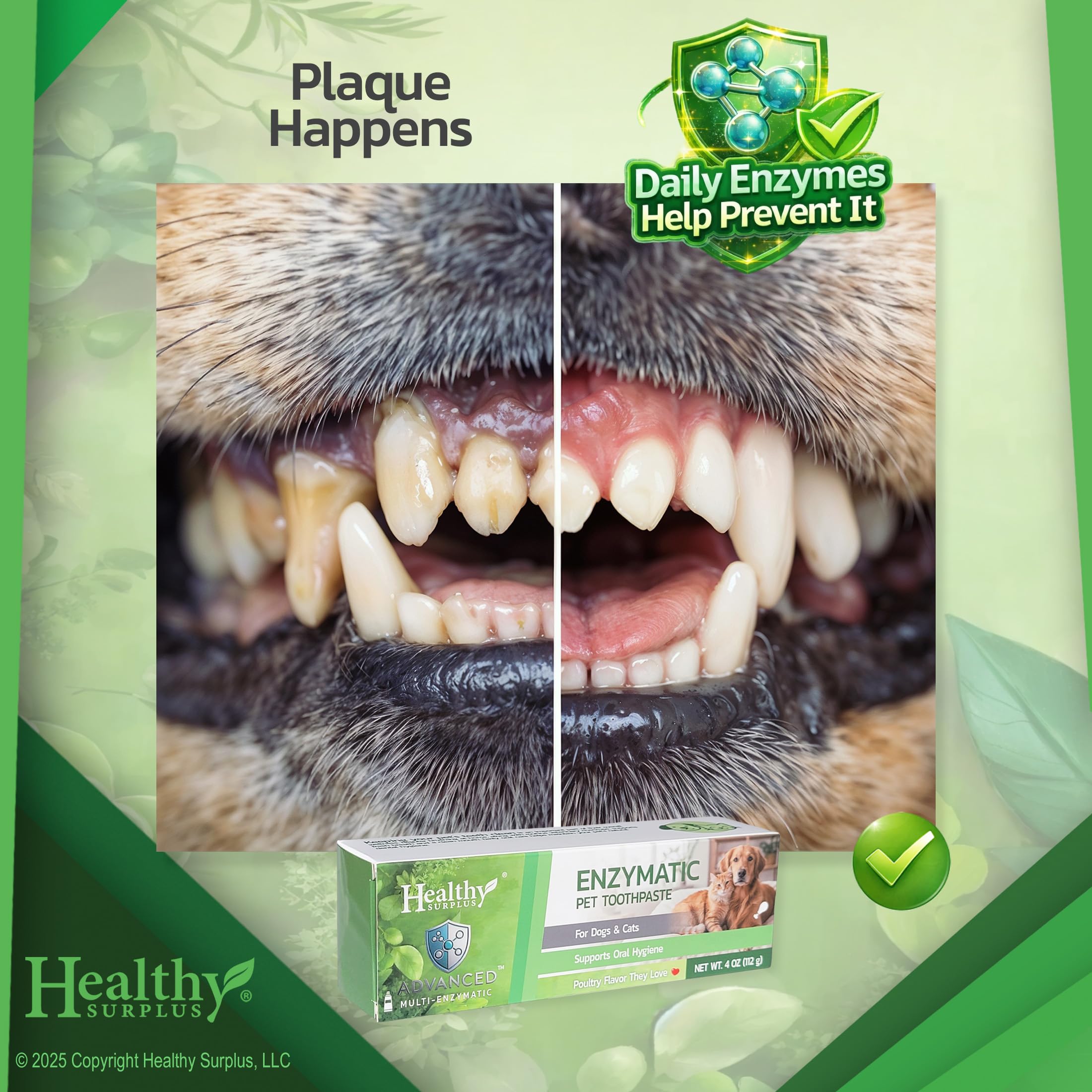 Dentifrice Healthy Surplus enzymatique favorisant un souffle plus frais après brossage.