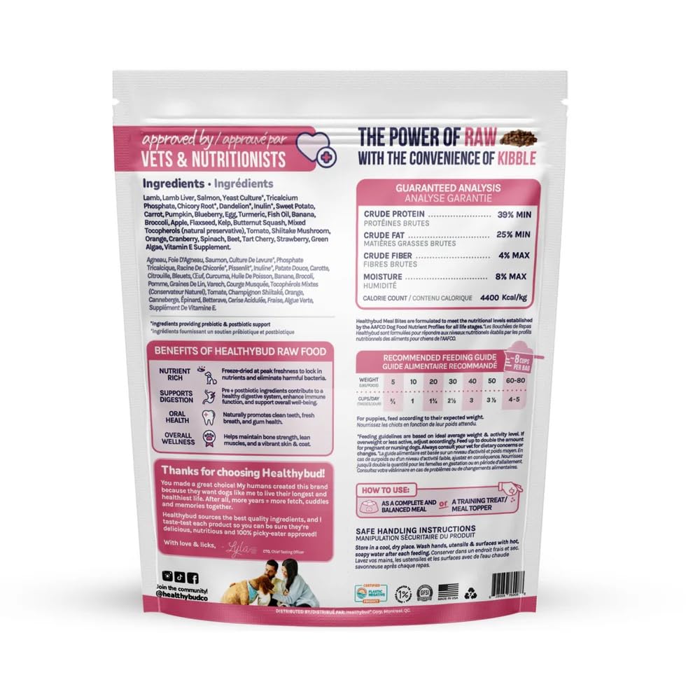 Healthybud formes petites lyophilisees, ideale pour l entrainement